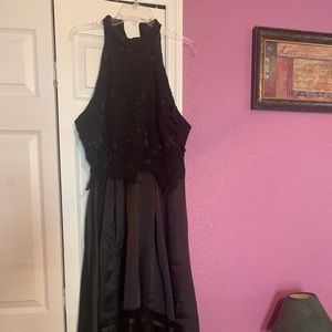 New Black Hi Lo Hem Dress